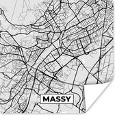 Affiche Plan - Plan de ville - France - Massy - Carte - 50x50 cm