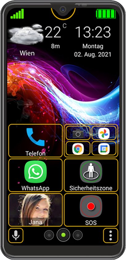 Beafon M6s Senioren smartphone | Display 6.26" | Dual SIM | Android 10.0 | 4G USB Type-C 3 | Zwart