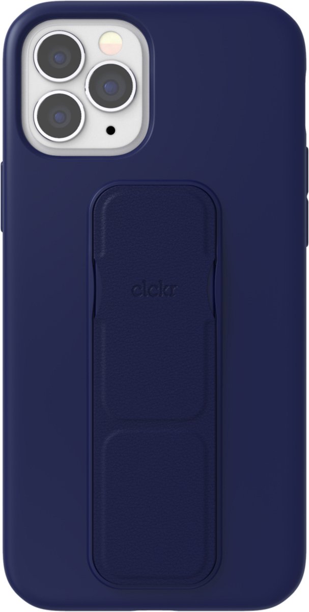 CLCKR Gripcase Minimal PU en TPU hoesje voor iPhone 12 en iPhone 12 Pro - blauw