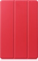 Hoes Geschikt voor Samsung Galaxy Tab S8 Plus Hoes Tri-fold Tablet Hoesje Case - Hoesje Geschikt voor Samsung Tab S8 Plus Hoesje Hardcover Bookcase - Rood.