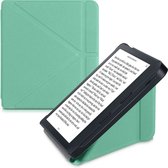 kwmobile case geschikt voor Kobo Libra 2 - Met standaard - E reader cover van kunstleer - In mintgroen