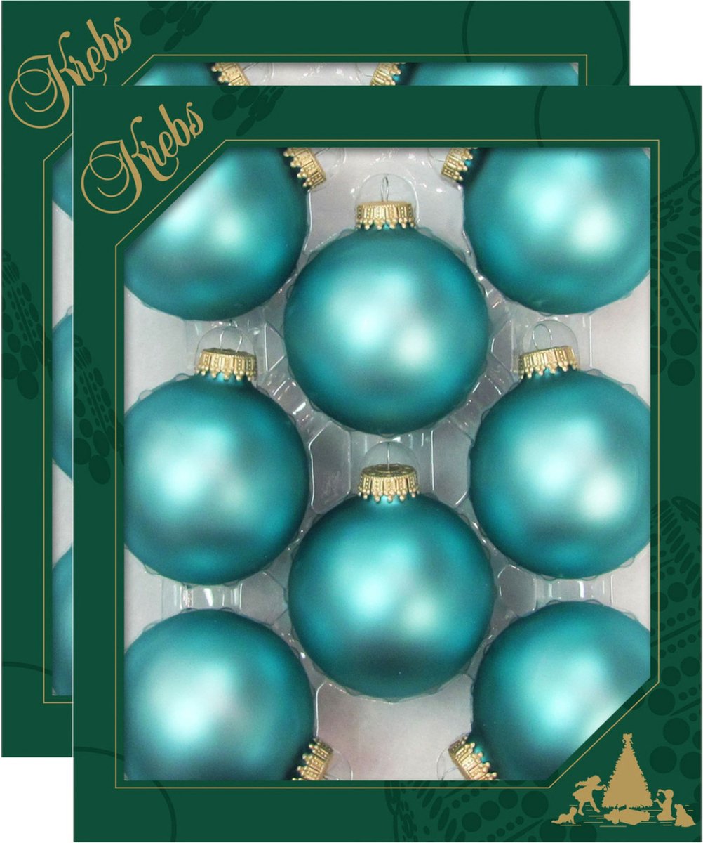16x stuks glazen kerstballen 7 cm spa velvet blauw kerstboomversiering - Kerstversiering/kerstdecoratie