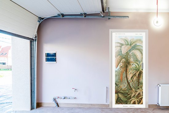 Deursticker Vintage - Oude meesters - Varens - Planten - Natuur - 90x205 cm - Deurposter