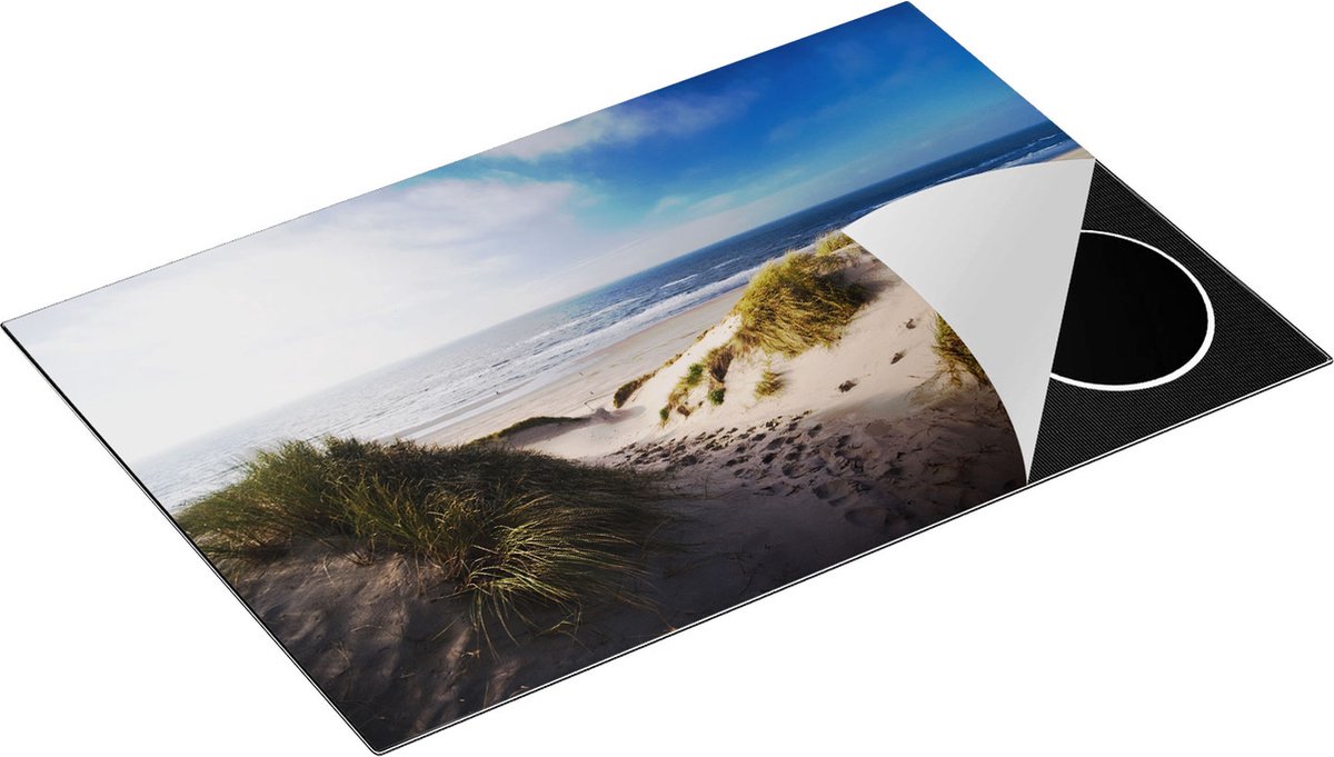 Chefcare Inductie Beschermer Strand en Duinen - 83x51,5 cm - Afdekplaat Inductie - Kookplaat Beschermer - Inductie Mat