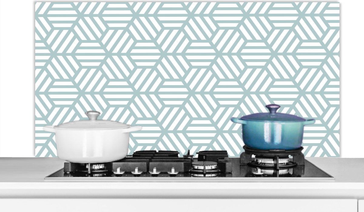 Spatscherm - Design - Groen - Patronen - Keuken - 120x60 cm - Spatwand