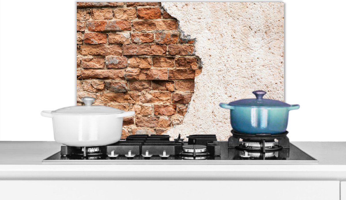 Spatscherm - Gips - Baksteen - Muur - Spatwand - Keuken achterwand - 60x40 cm