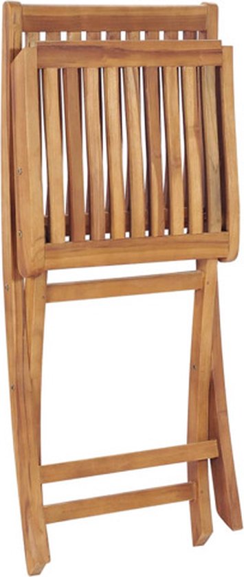 vidaXL Chaises de jardin de vidaXL 6 pièces Teck massif pliable