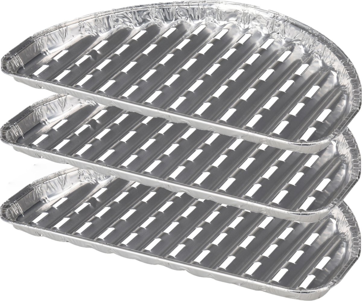 BBQ Collection barbecue grillschalen - Set van 12x stuks - 33 x 19 cm - Vlees grillen - BBQ rooster