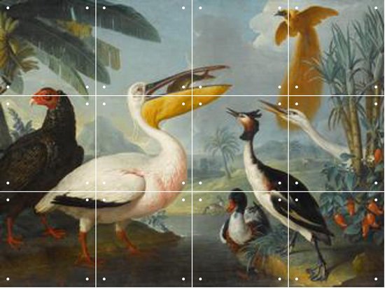 IXXI Exotic Birds - Wanddecoratie - Dieren en insecten - 80 x 60 cm