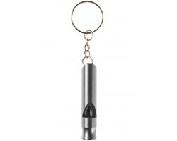 Lg-imports Sleutelhanger Met Fluitje Aluminium 6 Cm Zilver