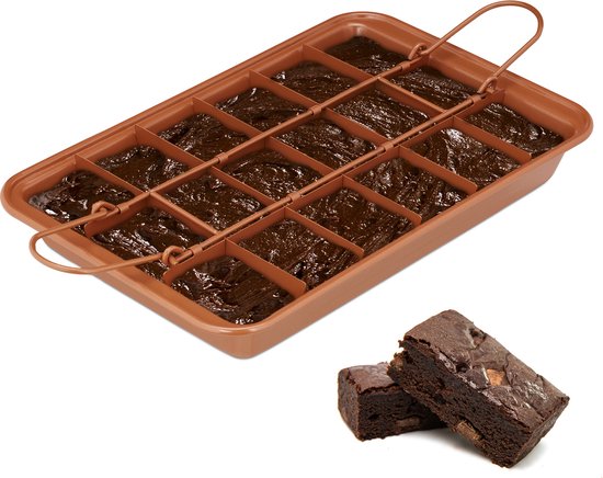 Moule à brownie Relaxdays - moule à gâteau pour mini gâteaux - 18  compartiments -... | bol.com