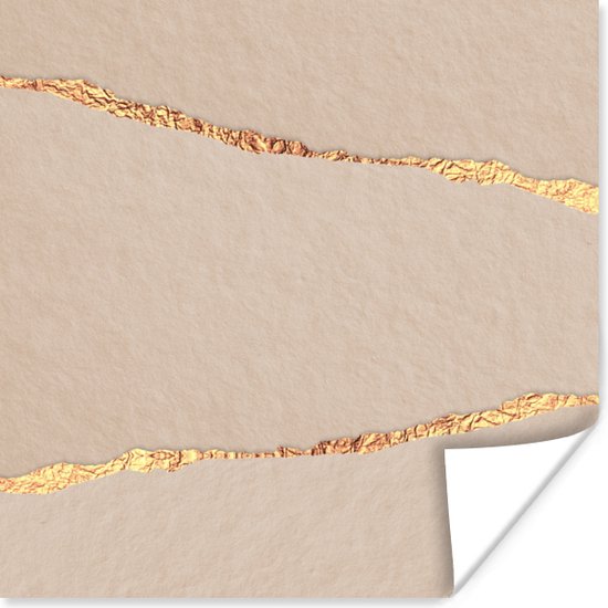 Affiche Or - Glitter - Abstrait - Luxe - 100x100 cm XXL