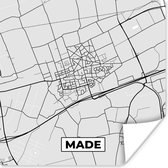 Affiche Map - Map - Made - Plan de la ville - 75x75 cm