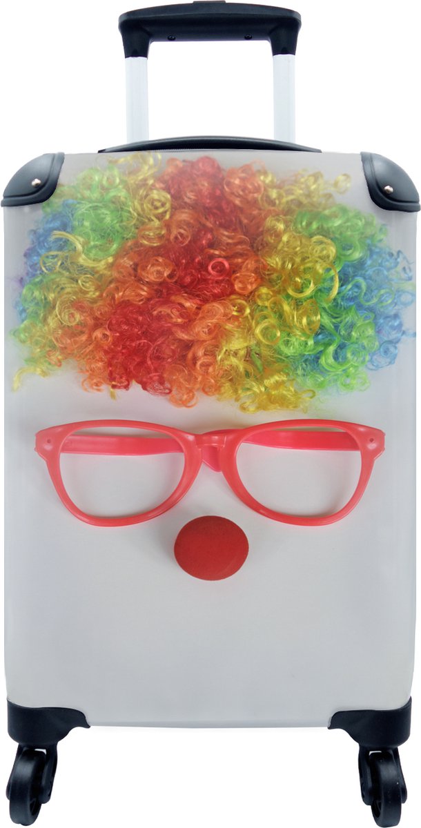 Valise - Visage de clown rigolo contrefait - 35x55x20 cm - Bagage à main -  Trolley -... | bol.com