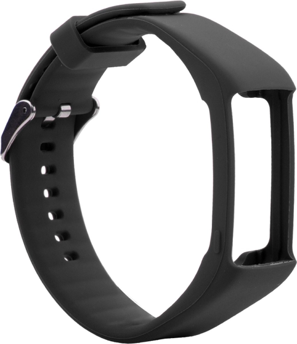 Siliconen bandje - geschikt voor Polar A360 / A370 - zwart