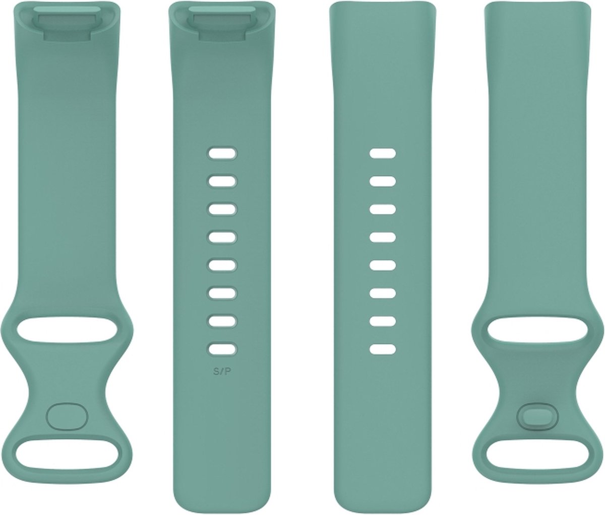 Siliconen bandje - geschikt voor Fitbit Charge 5 / Charge 6 - maat M/L - groenblauw