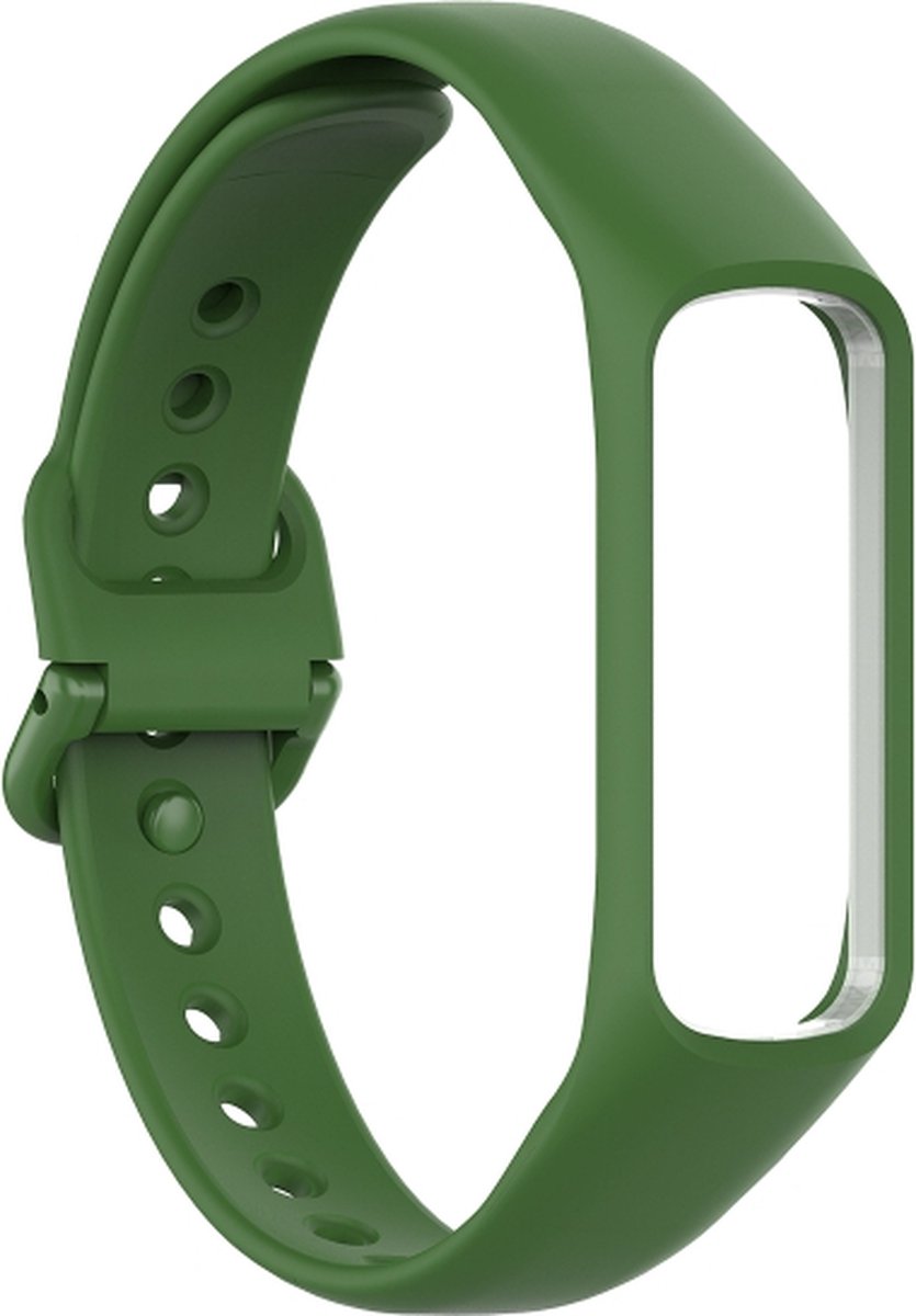 Siliconen bandje - geschikt voor Samsung Galaxy Fit 2 - donkergroen