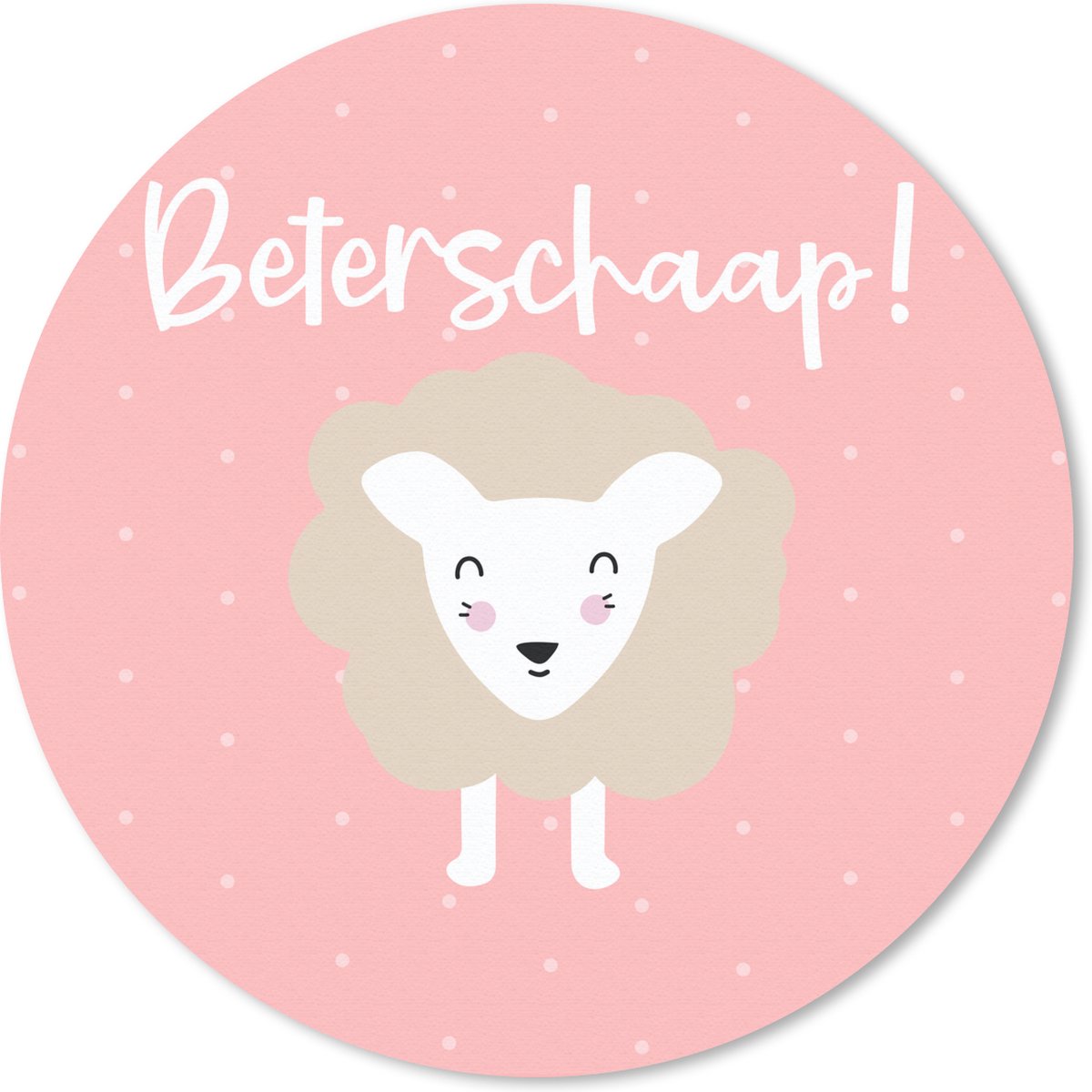 Muismat rond 20x20 cm - Mousepad Beterschap - Quotes - Schaap - Ronde muismatten