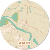 Muismat - Mousepad - Rond - Aalst - Vintage - Plattegrond - Stadskaart - Kaart - 30x30 cm - Ronde muismat