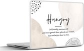 Autocollant pour ordinateur portable - 15,6 pouces - Hangry - Dictons - Définition Hangry - Dictionnaire - Citations - 36x27,5 cm - Autocollants pour ordinateur portable - Skin pour ordinateur portable - Couverture