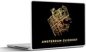Laptop sticker - 12.3 inch - Amsterdam - Stadskaart - Plattegrond - Kaart - 30x22cm - Laptopstickers - Laptop skin - Cover