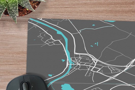 Muismat 18x27 cm - Mousepad België – Antoing – Stadskaart – Kaart – Blauw – Plattegrond - Muismatten - Stadskaart