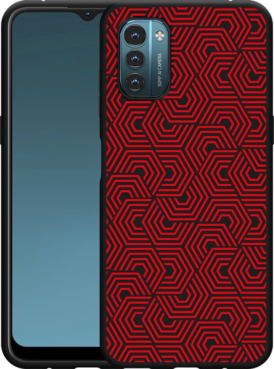 Nokia G11/G21 Hoesje Zwart Geometric - Designed by Cazy | bol