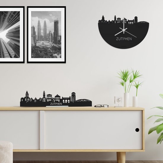 Debout Skyline Zutphen Bois Zwart - 40 cm - Décoration d'intérieur design - Décoration à poser