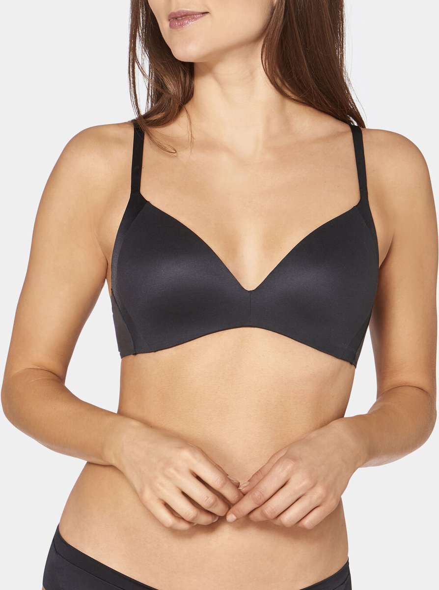 Triumph BH zonder beugel - Body Make-Up Soft Touch P EX - Comfort T-shirt bh - Naadloze cups - T - 80B - Zwart