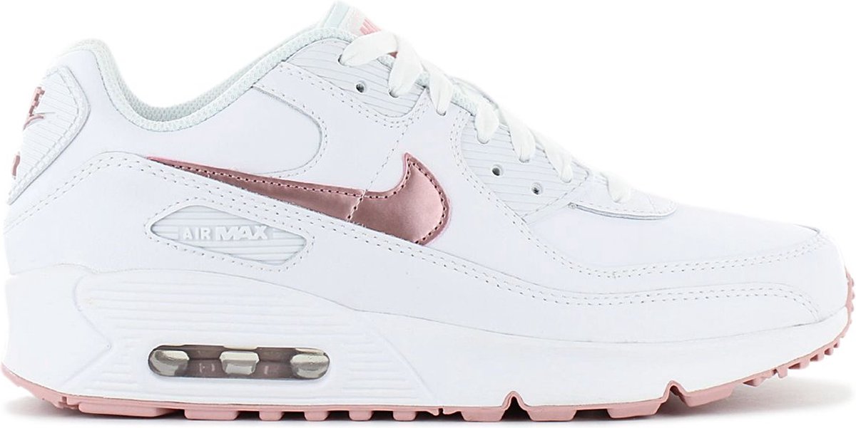 Nike Air Max 90 LTR GS Wit / Roze - Sneaker - CD6864-115 - Maat 38 | bol