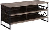 Beliani CARLISLE - TV-meubel - donkere houtkleur - spaanplaat