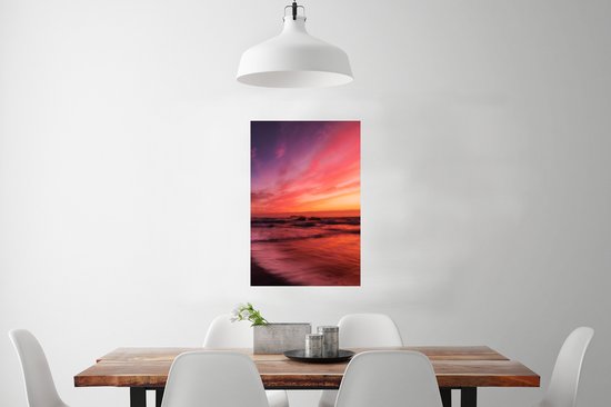 Poster Strand - Zee - Natuur - Avond - 60x90 cm