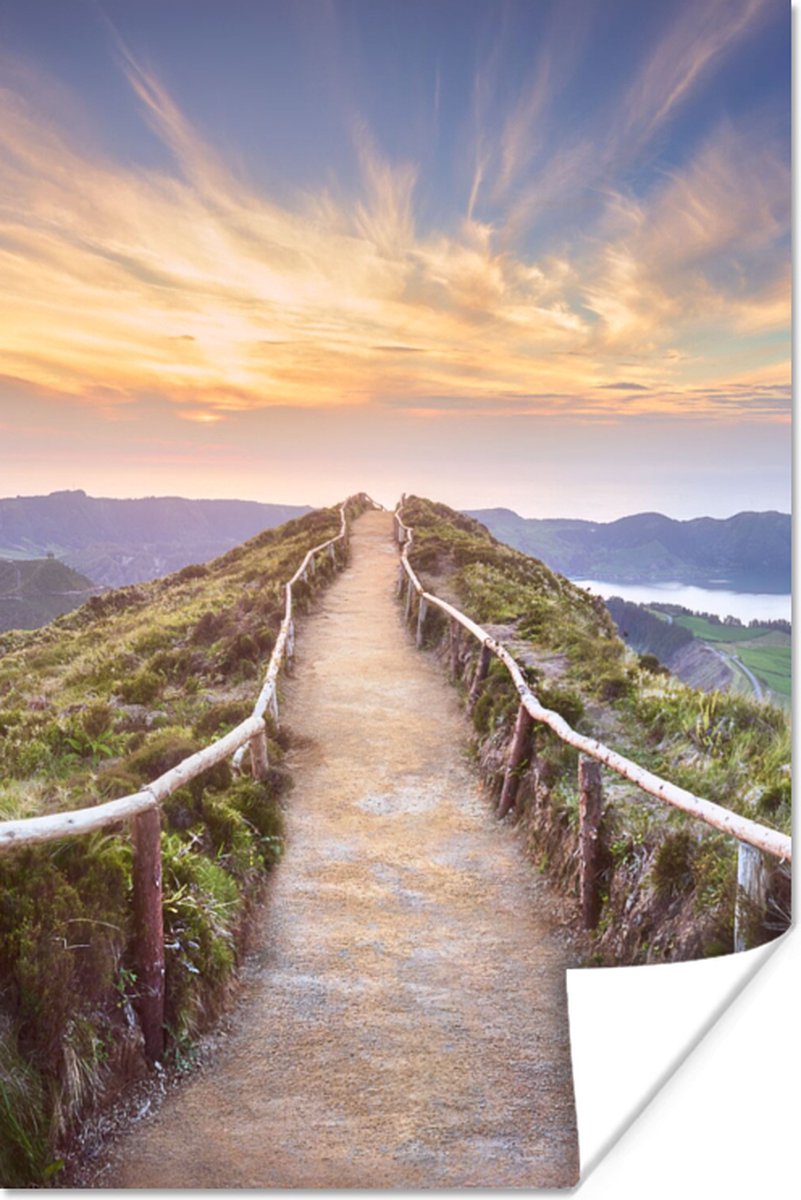 Poster Bergen - Natuur - Pad - 20x30 cm