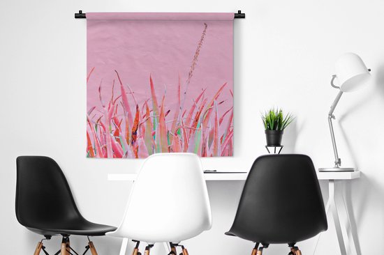 Tapisserie - Tissu mural - Été - Plantes - Pastel - 90x90 cm - Tapisserie