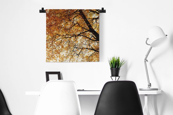 Tapisserie murale - Toile murale - Arbre - Feuilles d'automne - Saisons - Campagne - 60x60 cm - Tapisserie