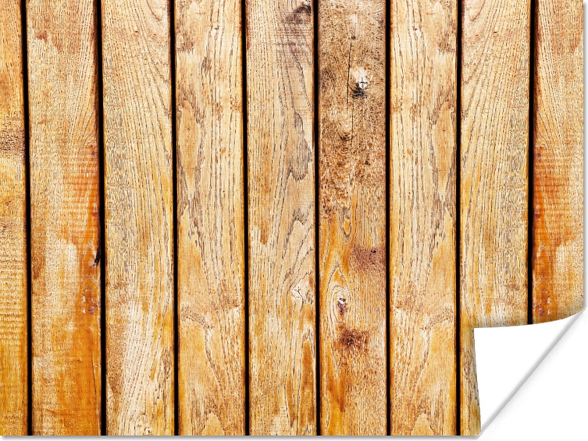 Poster Planken - Hout - Structuur - 80x60 cm