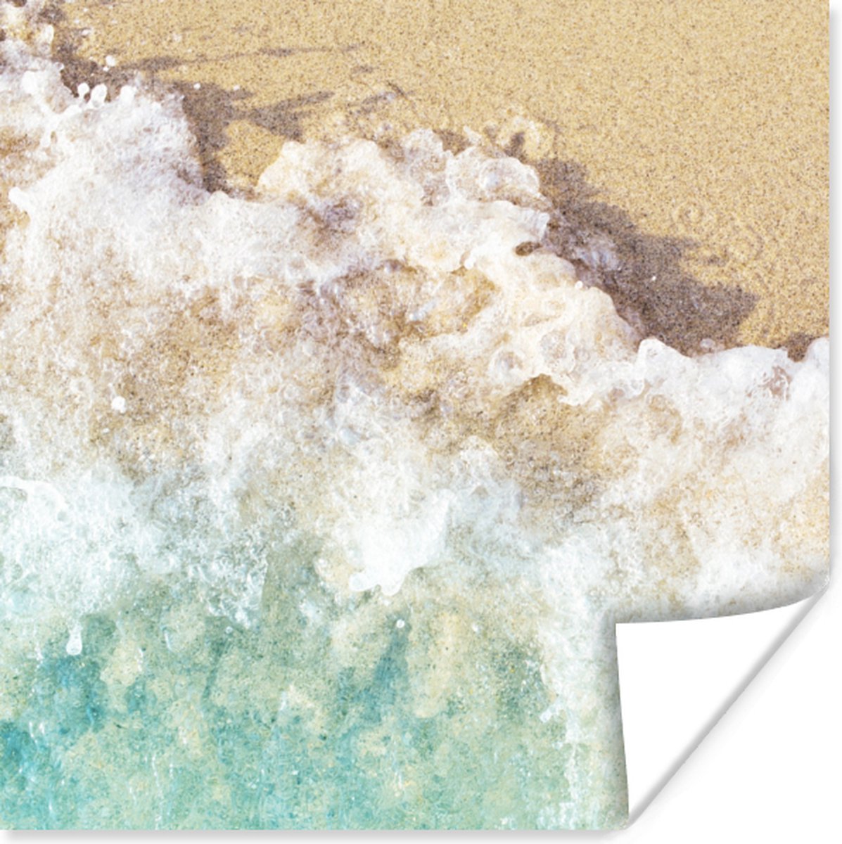 Poster Golf - Strand - Zee - Water - 50x50 cm