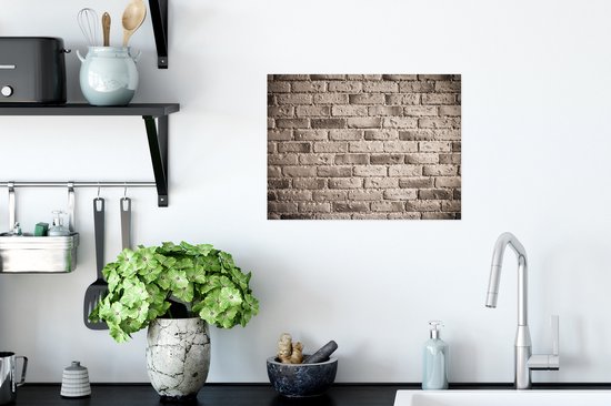 Poster Bricks - Grijs - Murs - 40x30 cm