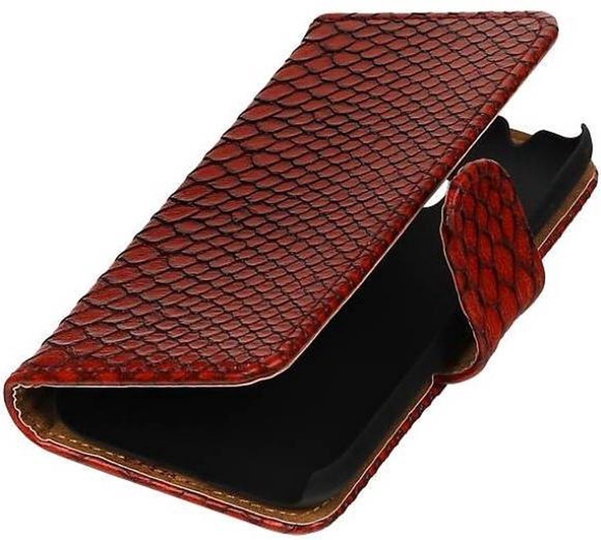 Slang Bookstyle Hoes - Geschikt voor Samsung Galaxy J1 mini (2016) J105F Rood