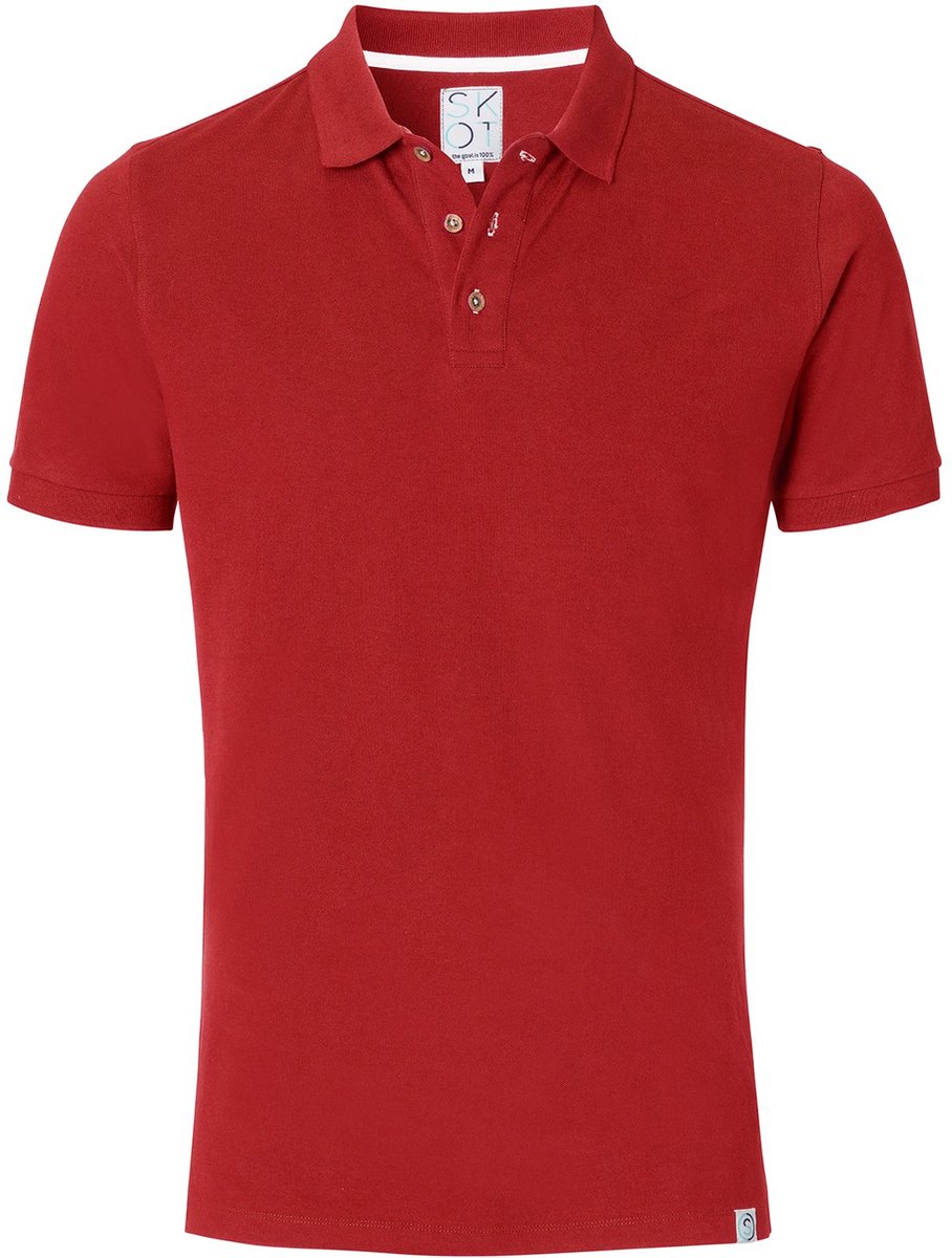 SKOT Polo Duurzaam - Heren Ruby Red - rood - Maat S