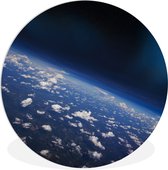 WallCircle - Wandcirkel ⌀ 60 - Aarde vanuit de ruimte - Ronde schilderijen woonkamer - Wandbord rond - Muurdecoratie cirkel - Kamer decoratie binnen - Wanddecoratie muurcirkel - Woonaccessoires