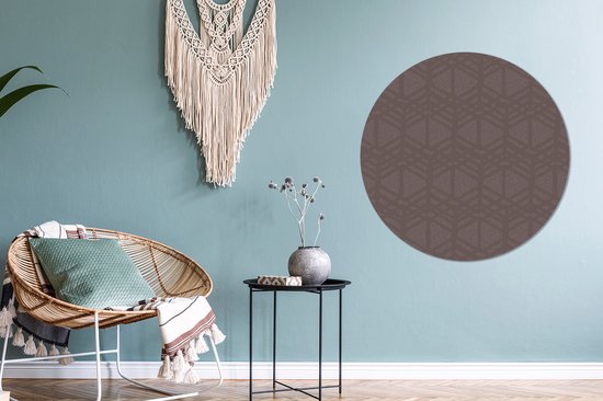 WallCircle - Wall Circle - Wall Circle Indoor - Motifs - Ligne - Violet - 90x90 cm - Décoration murale - Peintures Ronds