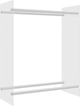 vidaXL - Haardhoutrek - 80x35x100 - cm - gehard - glas - transparant