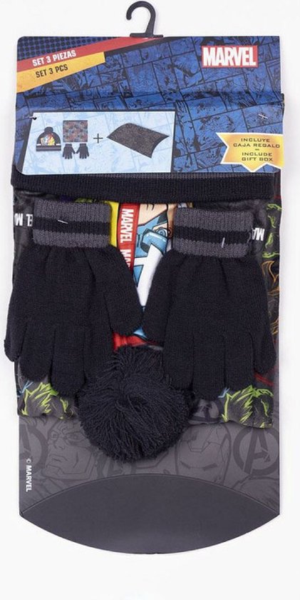Marvel Avengers Winter Set Bonnet, écharpe et Gants - Coffret cadeau