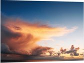 Acrylglas - Mooie Zonsondergang met Wolken - 100x75 cm Foto op Acrylglas (Wanddecoratie op Acrylaat)
