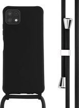 iMoshion Hoesje Geschikt voor Samsung Galaxy A22 (5G) Hoesje Met Koord - iMoshion Siliconen hoesje met koord - Zwart