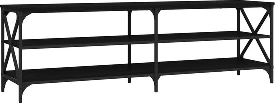 vidaXL-Tv-meubel-160x40x50-cm-bewerkt-hout-zwart