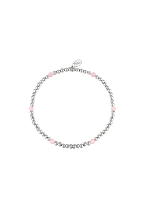 jewels by jenty yehwang zilver met roze stainless steel dames tieners leuk hip zomer kralen