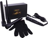 Livelyy - Krultang - 3 in 1 met Opzetstukken - Inclusief Thermische Handschoen - Geschikt Voor Alle Haartypen - Zwart