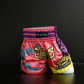 Stiel Muay Thai Short- Broekje - Roze / Paars / Goud - XL